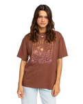 The Roxy Womens Dreamers T-Shirt in Rootbeer