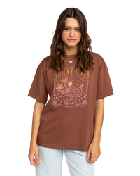 The Roxy Womens Dreamers T-Shirt in Rootbeer