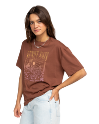 The Roxy Womens Dreamers T-Shirt in Rootbeer