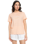 The Roxy Womens Noon Ocean T-Shirt in Peach Parfait