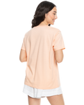 The Roxy Womens Noon Ocean T-Shirt in Peach Parfait