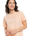 The Roxy Womens Noon Ocean T-Shirt in Peach Parfait