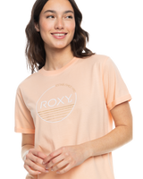 The Roxy Womens Noon Ocean T-Shirt in Peach Parfait