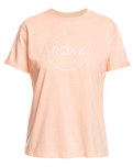 The Roxy Womens Noon Ocean T-Shirt in Peach Parfait