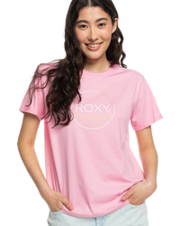 The Roxy Womens Noon Ocean T-Shirt in Prism Pink