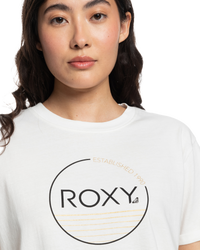 The Roxy Womens Noon Ocean T-Shirt in Snow White