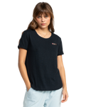 The Roxy Womens Saturdaze T-Shirt in Anthracite