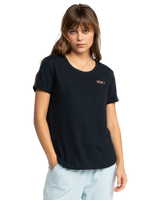 The Roxy Womens Saturdaze T-Shirt in Anthracite