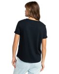 The Roxy Womens Saturdaze T-Shirt in Anthracite