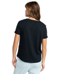 The Roxy Womens Saturdaze T-Shirt in Anthracite