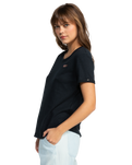 The Roxy Womens Saturdaze T-Shirt in Anthracite