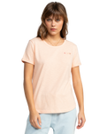 The Roxy Womens Saturdaze T-Shirt in Peach Parfait