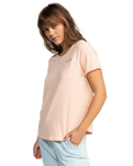 The Roxy Womens Saturdaze T-Shirt in Peach Parfait