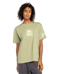 The Roxy Womens Sand Under the Sky T-Shirt in Oil Green