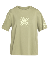 The Roxy Womens Sand Under the Sky T-Shirt in Oil Green