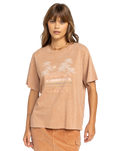 The Roxy Womens Moonlight Sunset T-Shirt in Camel