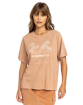 The Roxy Womens Moonlight Sunset T-Shirt in Camel