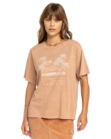 The Roxy Womens Moonlight Sunset T-Shirt in Camel