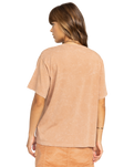 The Roxy Womens Moonlight Sunset T-Shirt in Camel