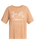 The Roxy Womens Moonlight Sunset T-Shirt in Camel