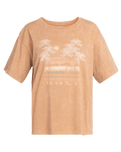 The Roxy Womens Moonlight Sunset T-Shirt in Camel