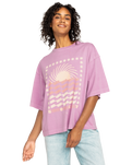 The Roxy Womens Sweet Shine T-Shirt in Mauve Orchid