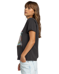 The Roxy Womens Noon Ocean T-Shirt in Anthracite