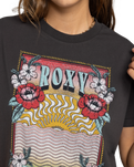 The Roxy Womens Noon Ocean T-Shirt in Anthracite