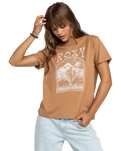 The Roxy Womens Noon Ocean T-Shirt in Cinnamon