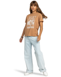 The Roxy Womens Noon Ocean T-Shirt in Cinnamon