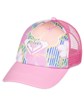 The Roxy Girls Girls Sweet Emotions Trucker Cap in Ultramarine & Teenie Flower