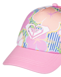 The Roxy Girls Girls Sweet Emotions Trucker Cap in Ultramarine & Teenie Flower