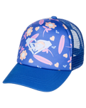 The Roxy Girls Girls Sweet Emotions Trucker Cap in Ultramarine & Lorem