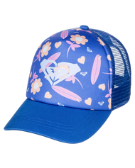 The Roxy Girls Girls Sweet Emotions Trucker Cap in Ultramarine & Lorem