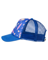 The Roxy Girls Girls Sweet Emotions Trucker Cap in Ultramarine & Lorem