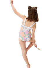 The Roxy Girls Girls Tiny Flower Swimsuit in Ultramarine & Teenie Flower