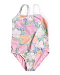 The Roxy Girls Girls Tiny Flower Swimsuit in Ultramarine & Teenie Flower