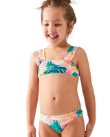 The Roxy Girls Paradisiac Island Bralette Bikini Set in Mint Tropical Trails