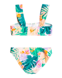 The Roxy Girls Paradisiac Island Bralette Bikini Set in Mint Tropical Trails