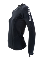 The Gul Junior Evotherm Thermal Long Sleeve Rash Vest in Black