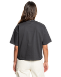 The RVCA Womens Gabrielle Monceaux T-Shirt in Washed Black