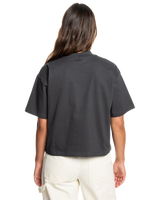 The RVCA Womens Gabrielle Monceaux T-Shirt in Washed Black