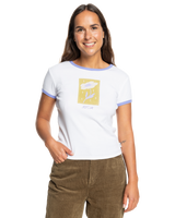 The RVCA Womens Gabrielle Monceaux Ringer T-Shirt in White