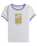 The RVCA Womens Gabrielle Monceaux Ringer T-Shirt in White