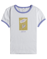 The RVCA Womens Gabrielle Monceaux Ringer T-Shirt in White