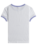 The RVCA Womens Gabrielle Monceaux Ringer T-Shirt in White