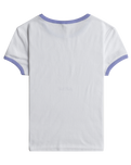 The RVCA Womens Gabrielle Monceaux Ringer T-Shirt in White