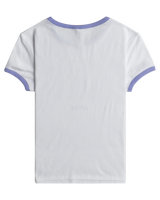 The RVCA Womens Gabrielle Monceaux Ringer T-Shirt in White