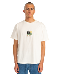 The RVCA Mens Paper Cuts T-Shirt in Antique White