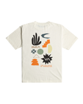 The RVCA Mens Paper Cuts T-Shirt in Antique White